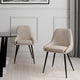 Lot de 2 chaises OLIVIA en velours taupe avec pieds métal Noirs