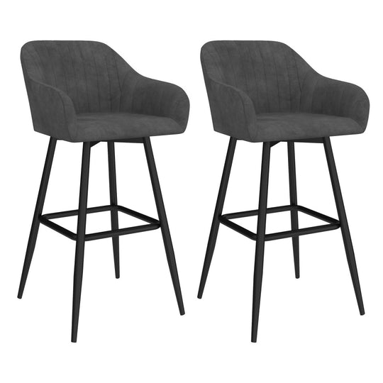 Lot de 2 tabourets Arriana Gris fonce