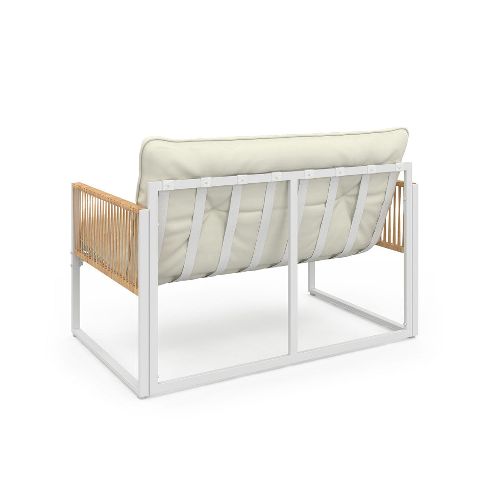 Salon de jardin 4 places Ozea blanc