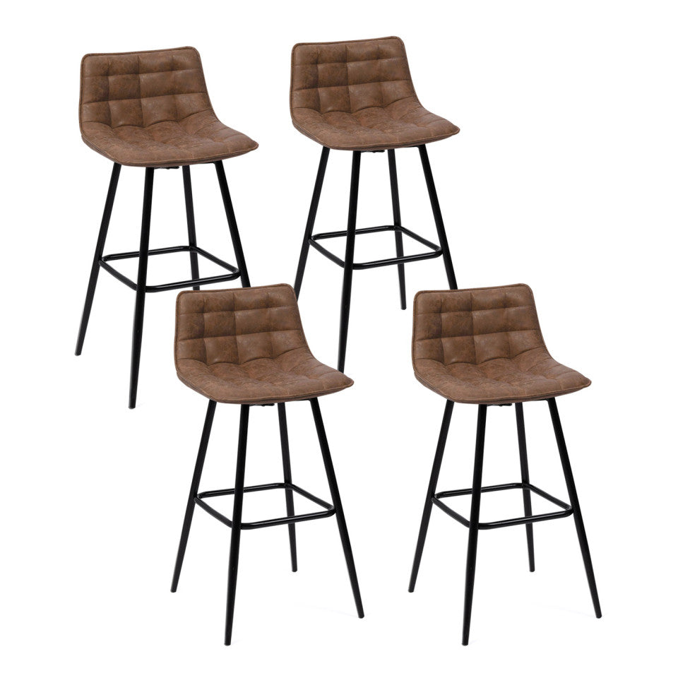 Lot de 4 tabourets Irina Marron