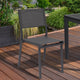 Lot de 6 chaises de jardin empilables en textilène grises