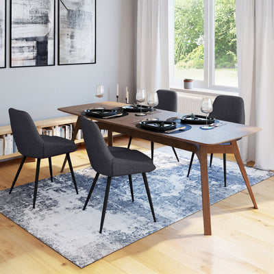 Lot de 4 chaises Ornella gris foncé