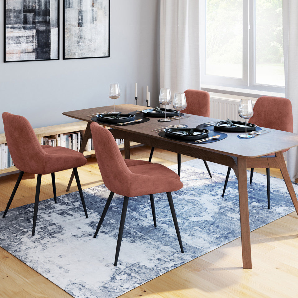 Lot de 4 chaises Olivia terracotta