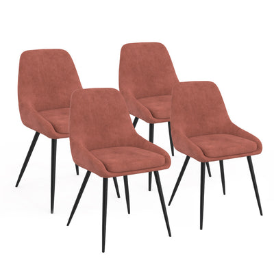 Lot de 4 chaises Olivia terracotta