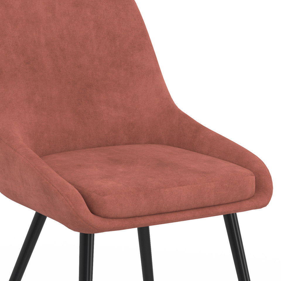 Lot de 4 chaises Olivia terracotta