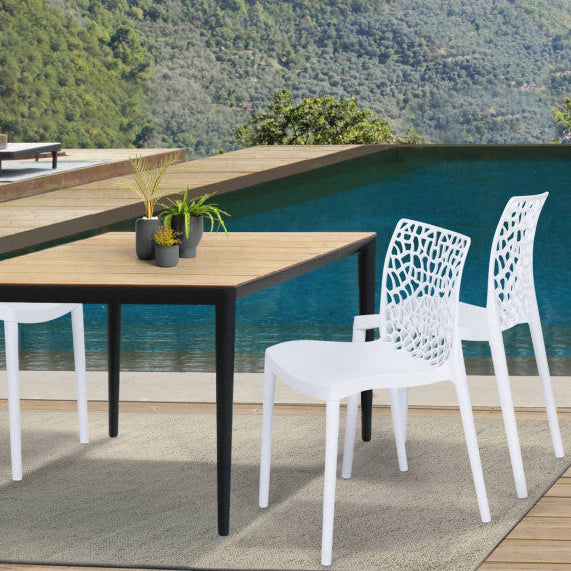 Lot de 4 chaises Dahlia blanc