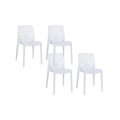 Lot de 4 chaises Dahlia blanc
