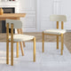 Lot de 2 chaises Elsa en tissu beige et pieds métal