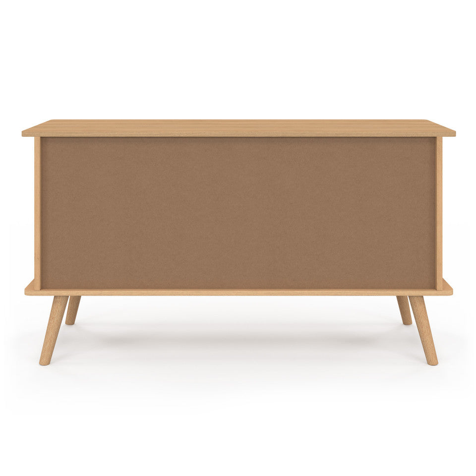 Buffet FAUSTINE 3 portes effet lattes – L110 cm
