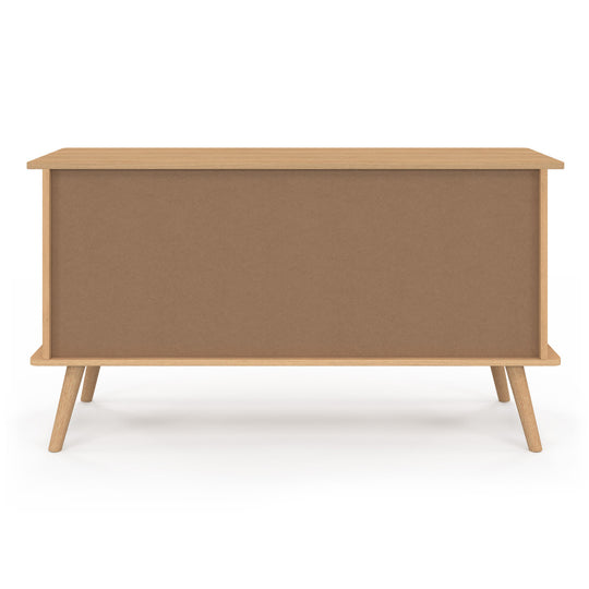 Buffet FAUSTINE 3 portes effet lattes – L110 cm