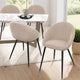 Lot de 4 chaises Dory en velours taupe et pieds métal Noirs