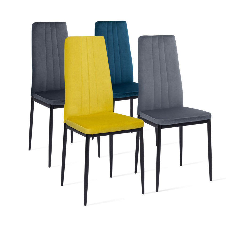 Lot de 4 chaises Jade Mix couleurs