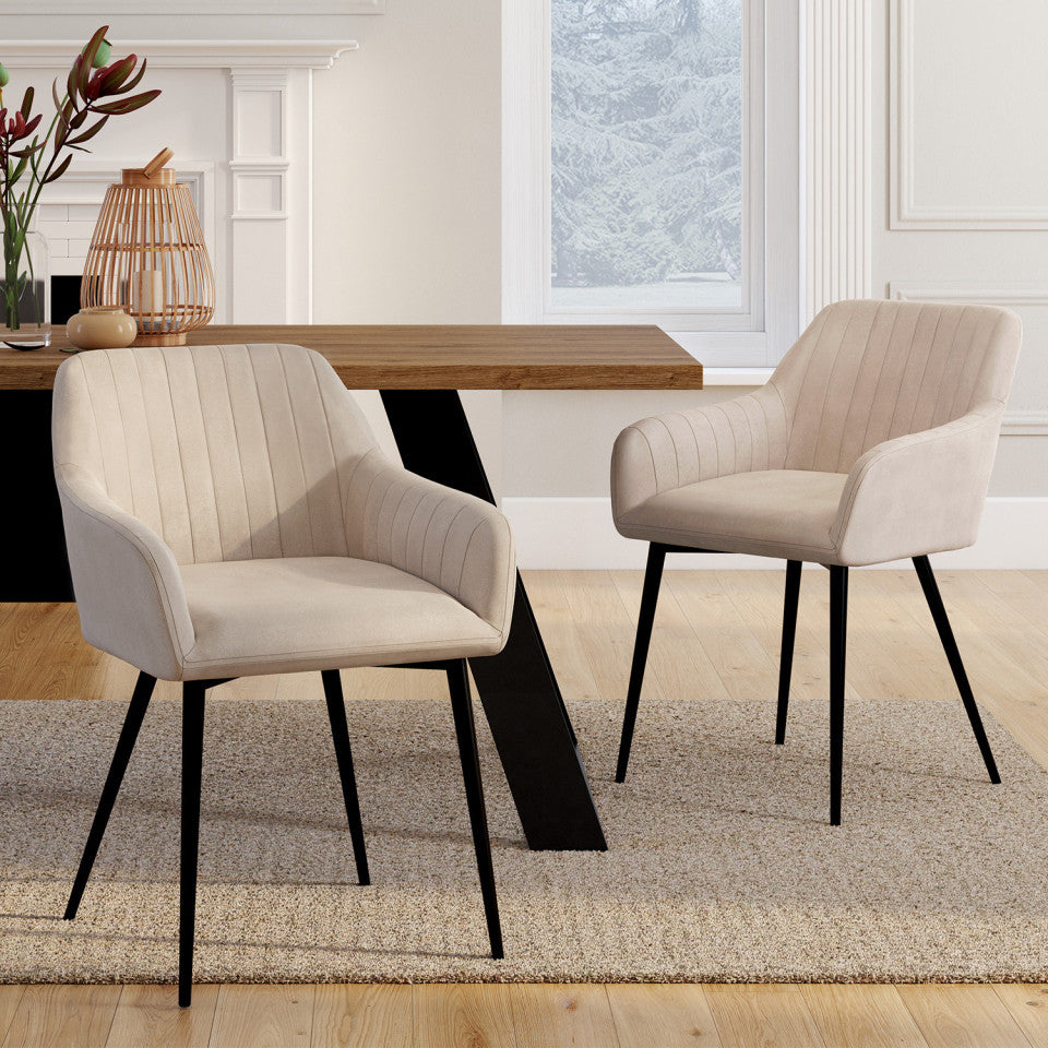 Lot de 2 chaises Arriana taupe