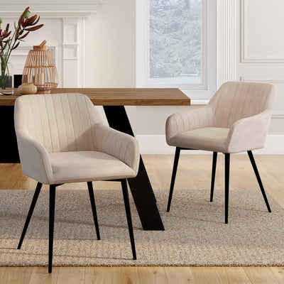 Lot de 2 chaises Arriana taupe