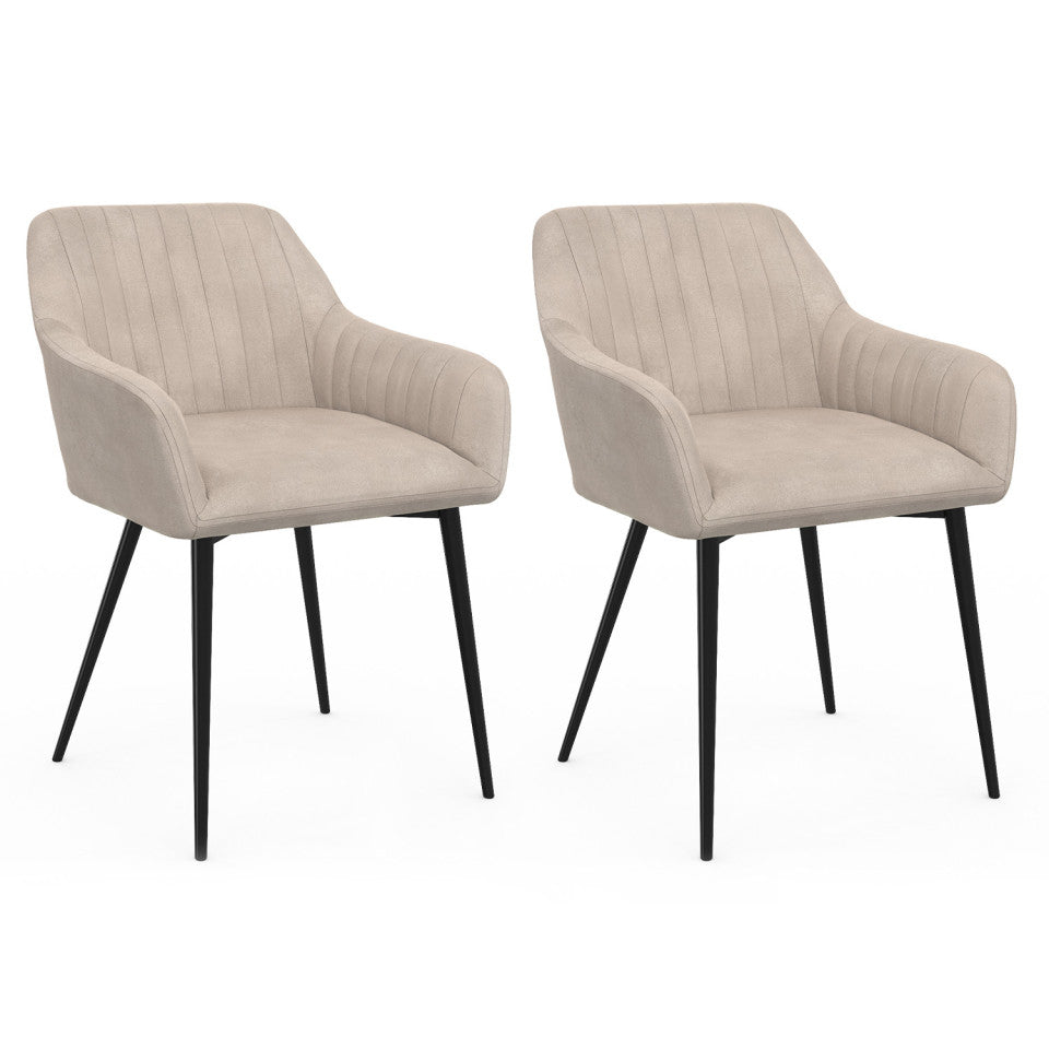 Lot de 2 chaises Arriana taupe