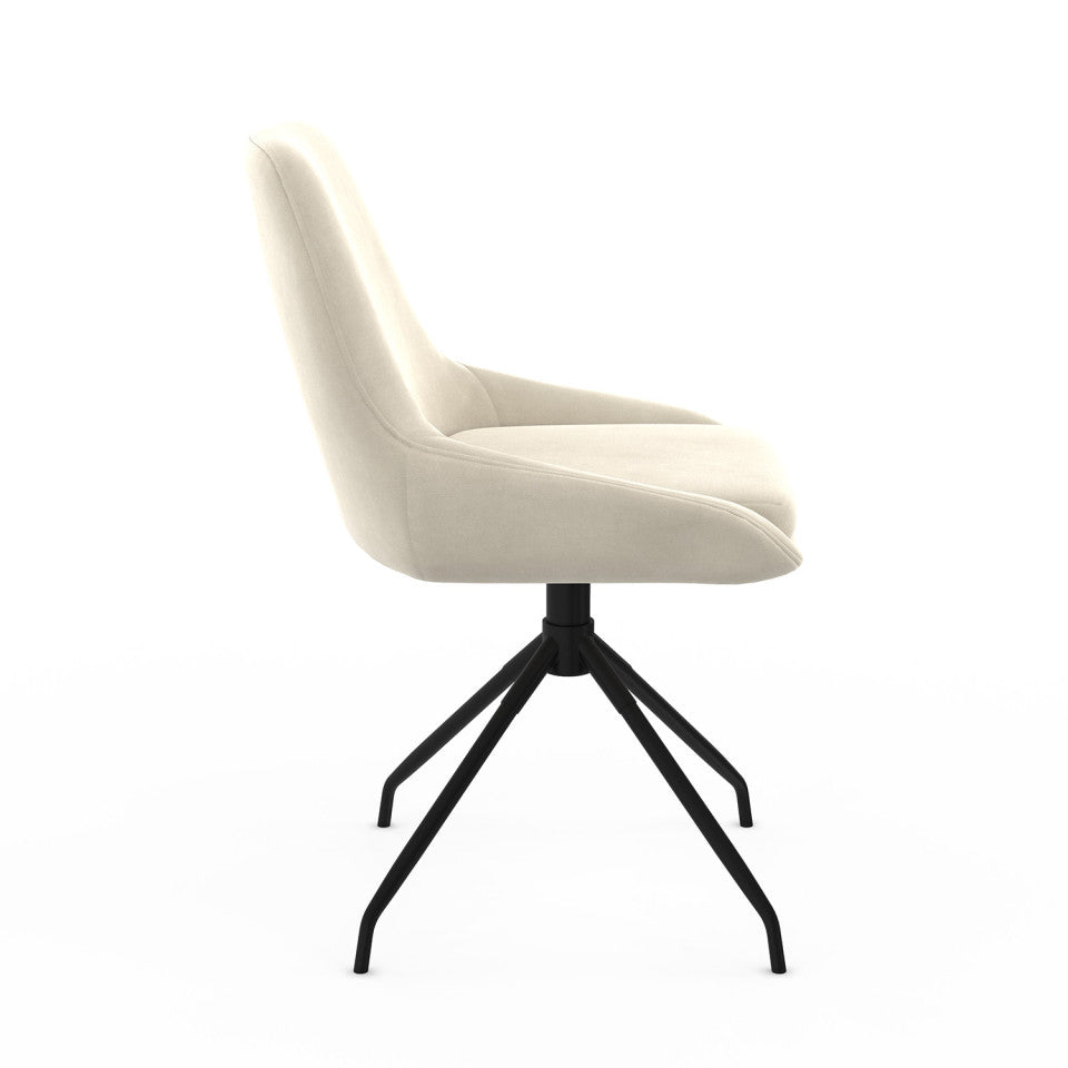 Lot de 2 chaises pivotantes Olivia creme
