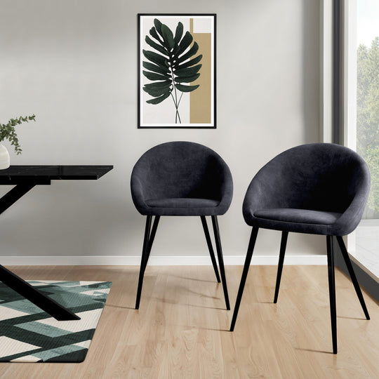Lot de 4 chaises Dory Gris fonce