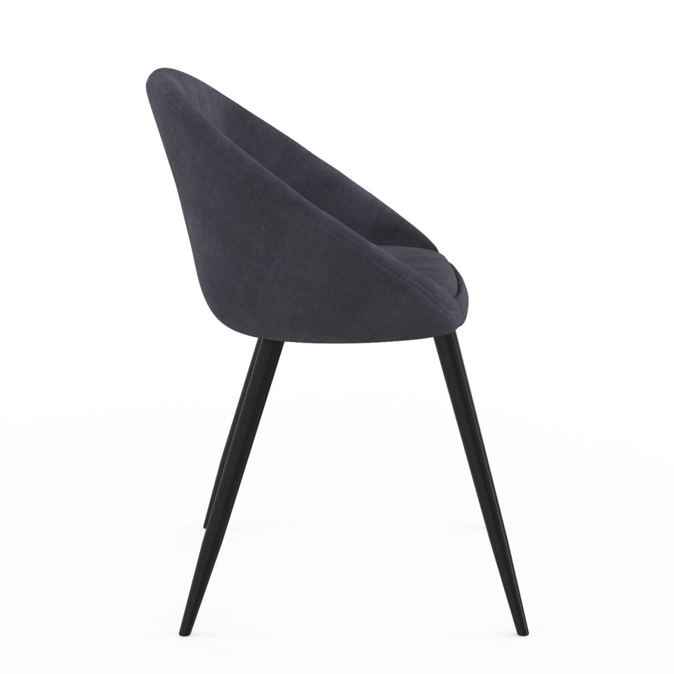 Lot de 4 chaises Dory Gris fonce