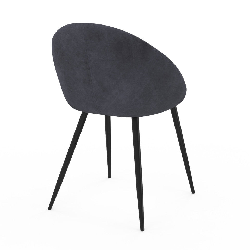 Lot de 4 chaises Dory Gris fonce