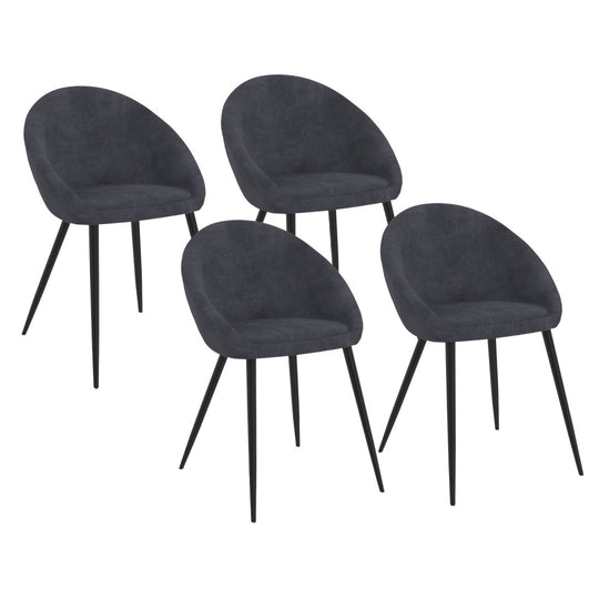 Lot de 4 chaises Dory Gris fonce