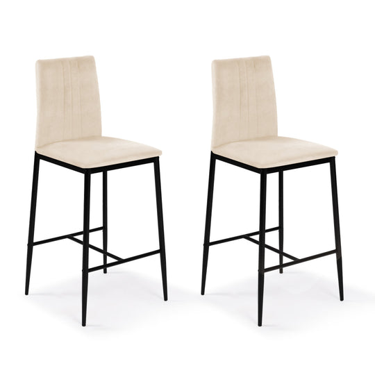 Lot de 2 tabourets Jade beige