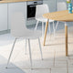 Lot de 6 chaises Nala blanches et pieds métal