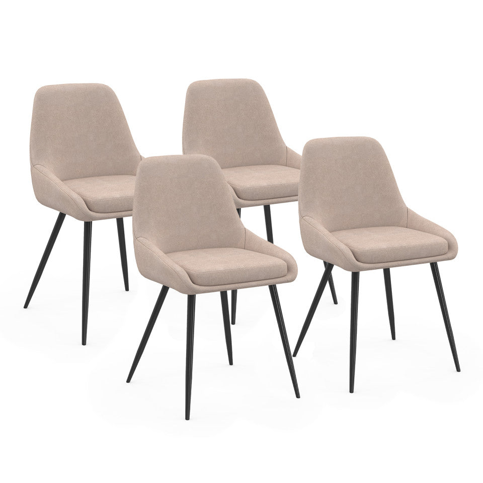 Lot de 4 chaises Ornella taupe