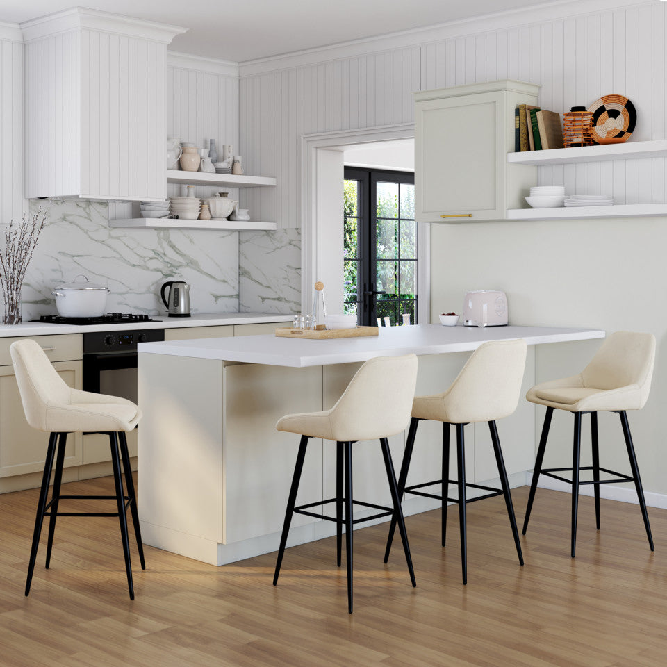 Lot de 4 tabourets Olivia beige