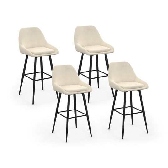 Lot de 4 tabourets Olivia beige