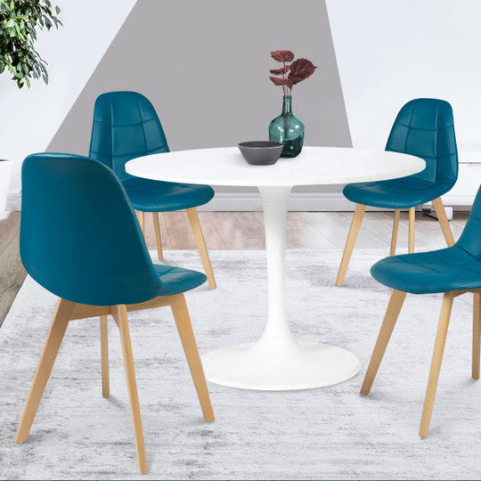 Lot de 4 chaises Rafaela bleu canard
