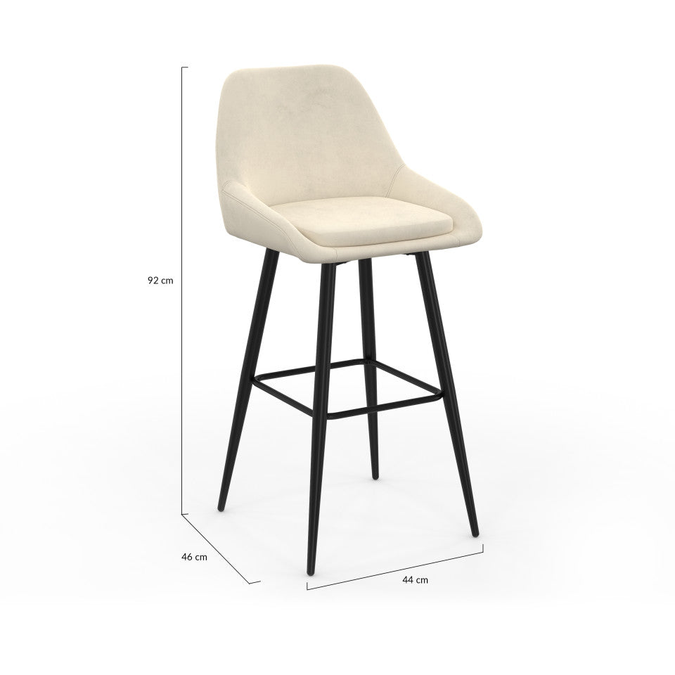 Lot de 4 tabourets Olivia beige