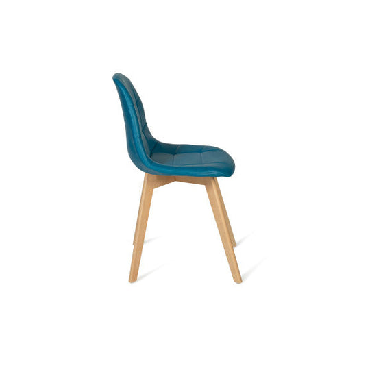 Lot de 4 chaises Rafaela bleu canard