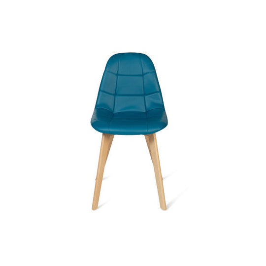 Lot de 4 chaises Rafaela bleu canard