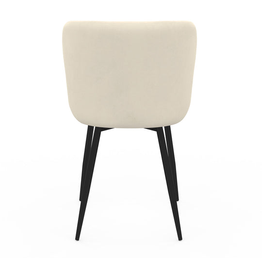 Lot de 2 chaises Taylor en velours et pieds métal