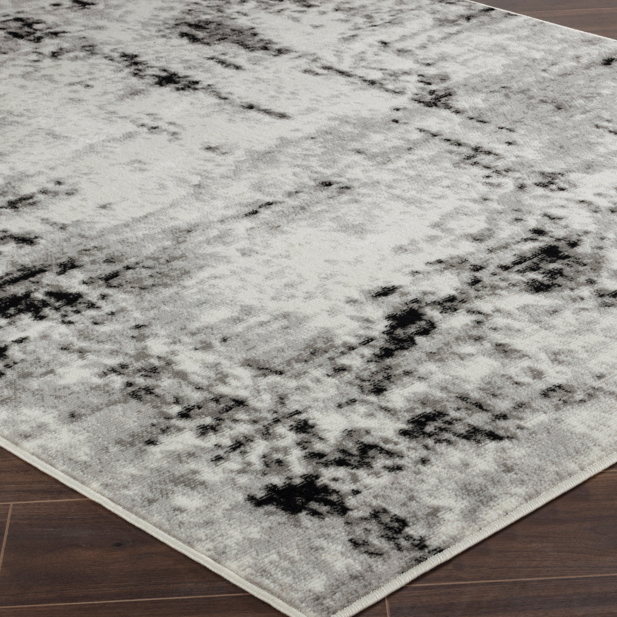 Tapis Abstrait Moderne Blanc/Gris Jordan 200x275cm