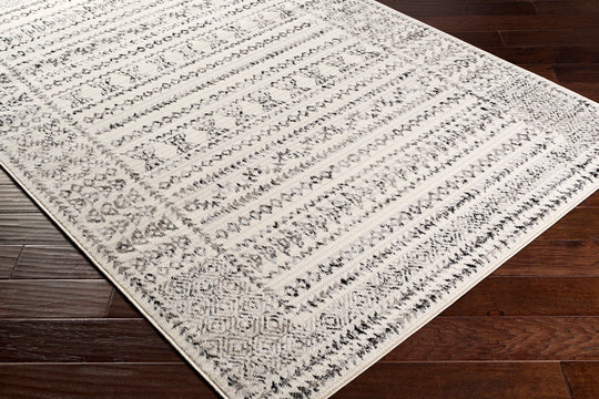 Tapis Scandinave Bohème Blanc/Noir Ipoh