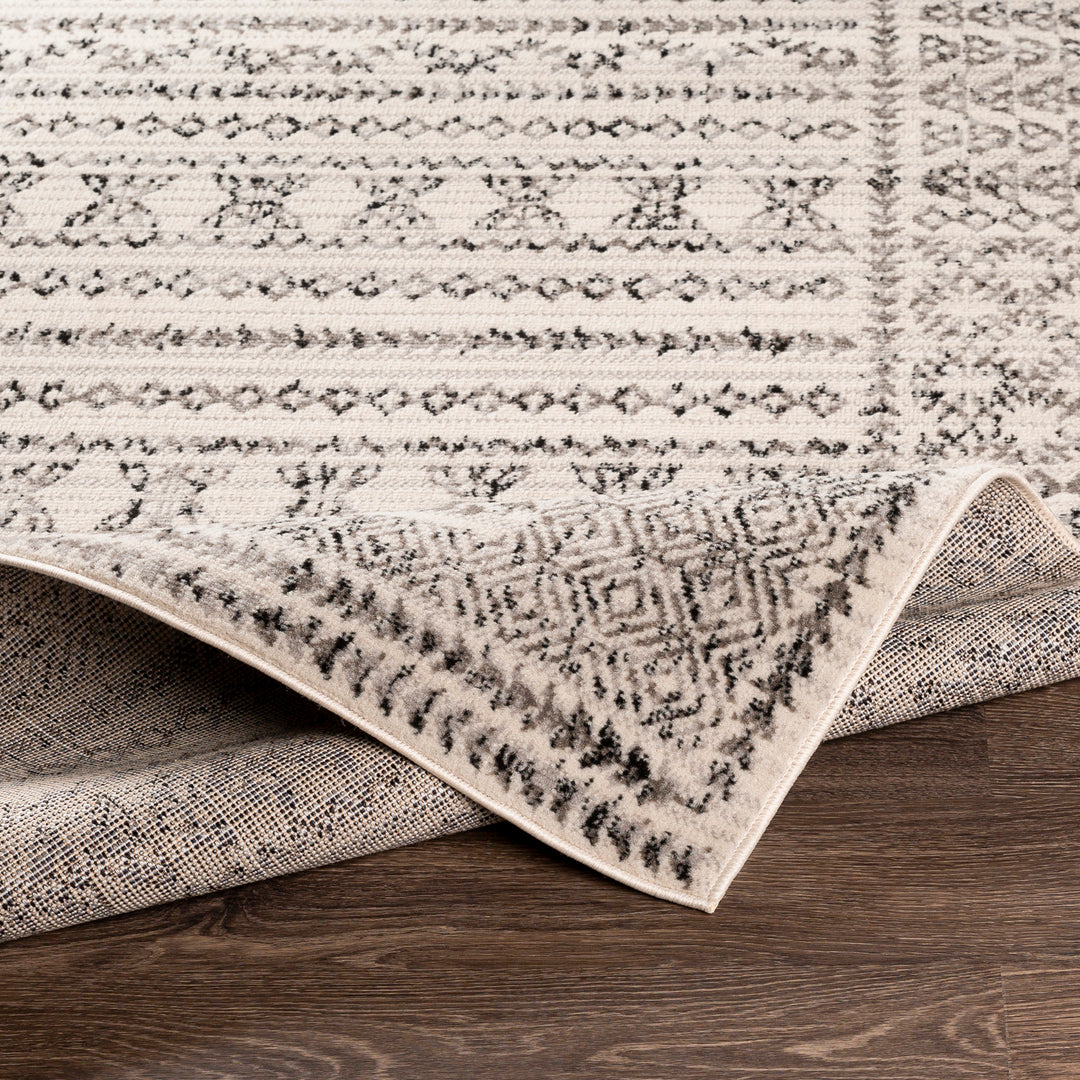 Tapis Scandinave Bohème Blanc/Noir Ipoh