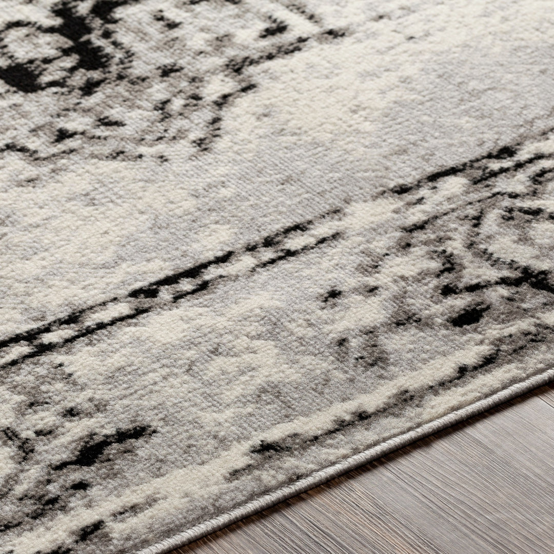 Tapis Vintage Oriental Blanc/Gris/Noir Jaqart