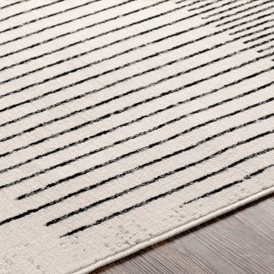 Tapis Scandinave Moderne Blanc/Noir Santiago
