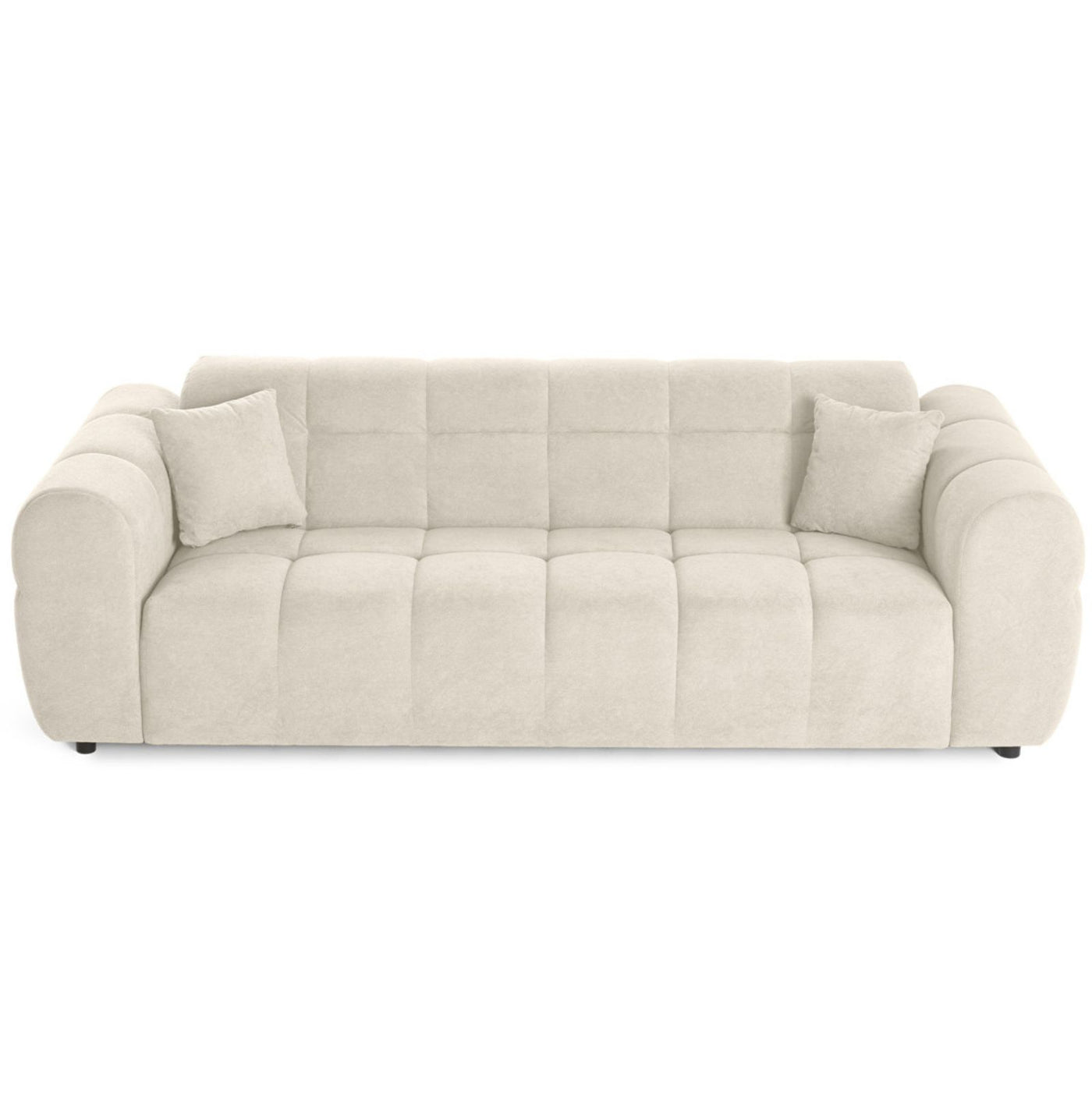 Canapé droit BEST MOBILIER LISA DESIGN Ray 3 places en tissu texturé beige