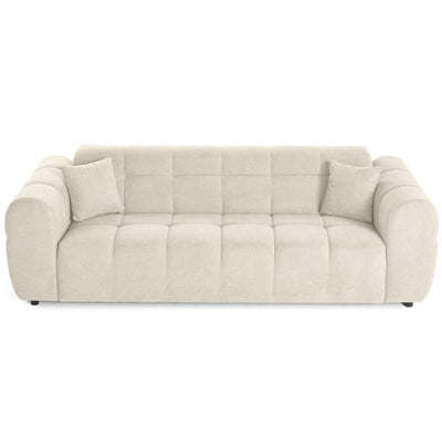 Canapé droit BEST MOBILIER LISA DESIGN Ray 3 places en tissu texturé beige