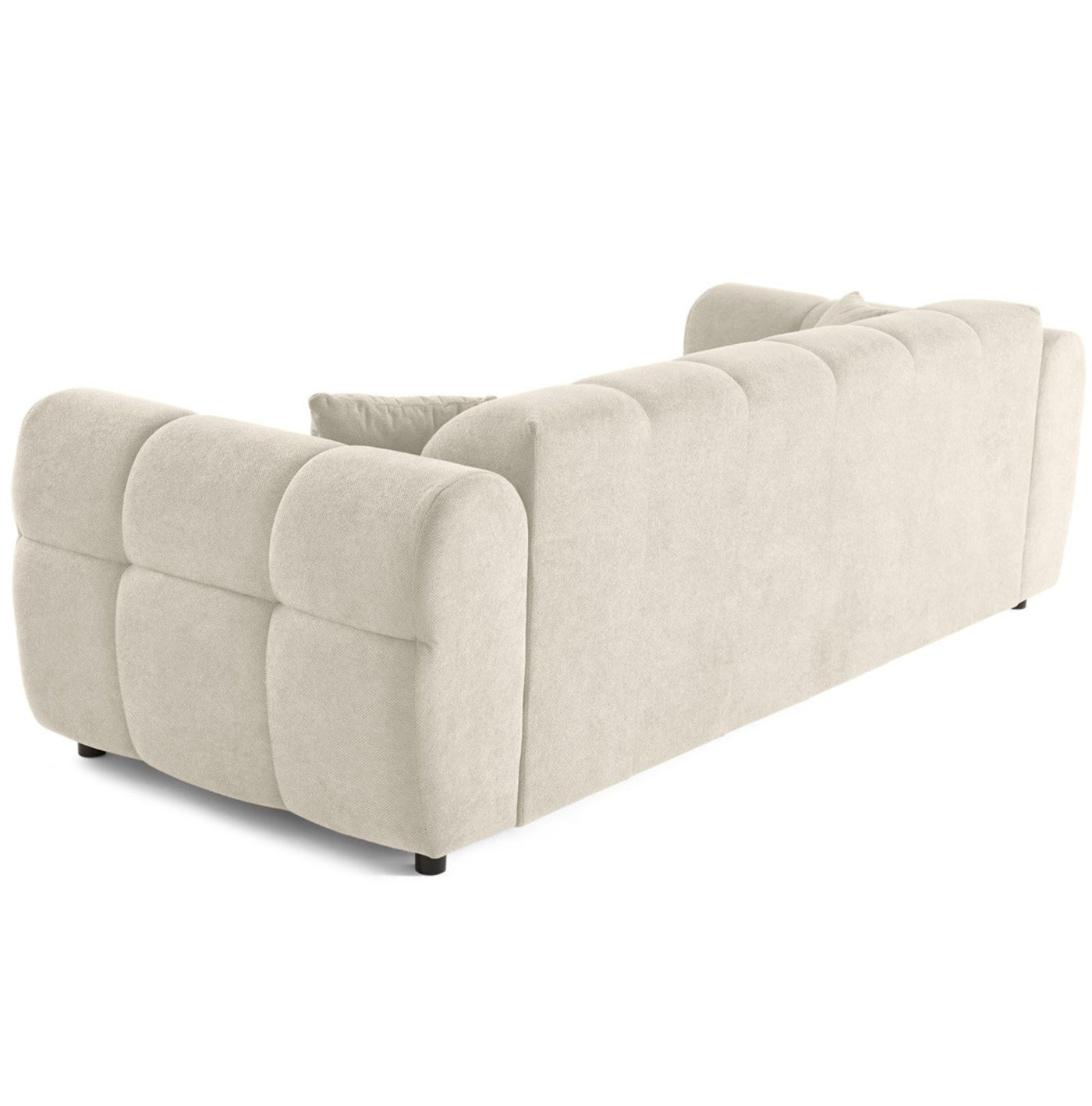 Canapé droit BEST MOBILIER LISA DESIGN Ray 3 places en tissu texturé beige