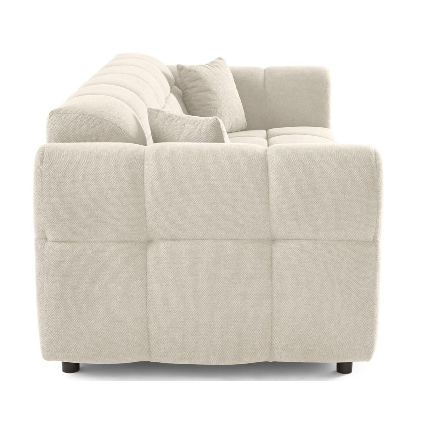 Canapé droit BEST MOBILIER LISA DESIGN Ray 3 places en tissu texturé beige