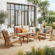 Salon de jardin SWEEEK Ushuaia bois d'acacia 4 places beige