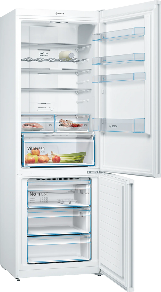 Réfrigérateur combiné BOSCH KGN49XWEA pose-libre 203 x 70 cm Blanc — photo produit