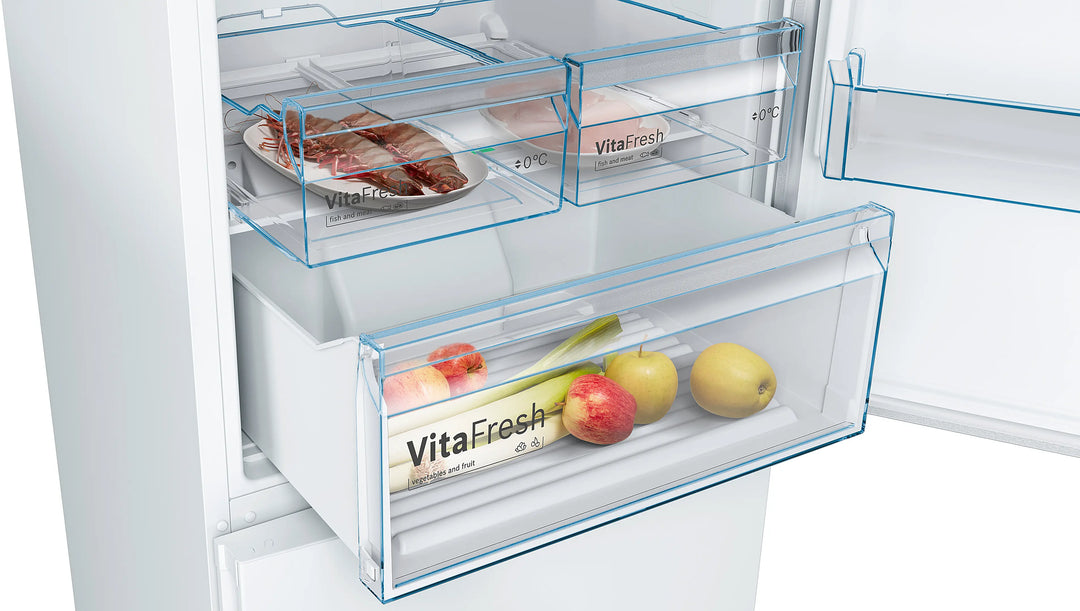 Réfrigérateur combiné BOSCH KGN49XWEA pose-libre 203 x 70 cm Blanc — photo produit