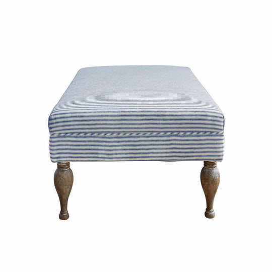Ottoman repose-pieds LOBERON Ulysette en lin — photo produit