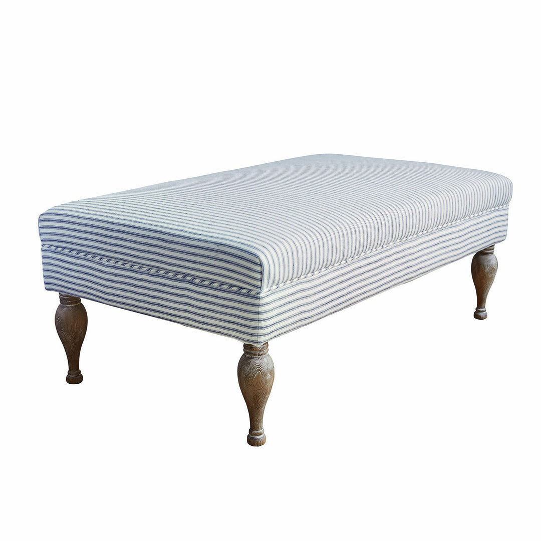 Ottoman repose-pieds LOBERON Ulysette en lin — photo produit