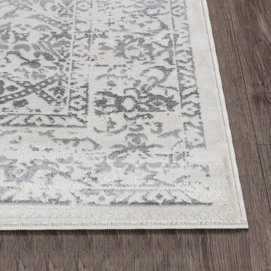 Tapis Vintage Oriental Blanc/Gris Ejura