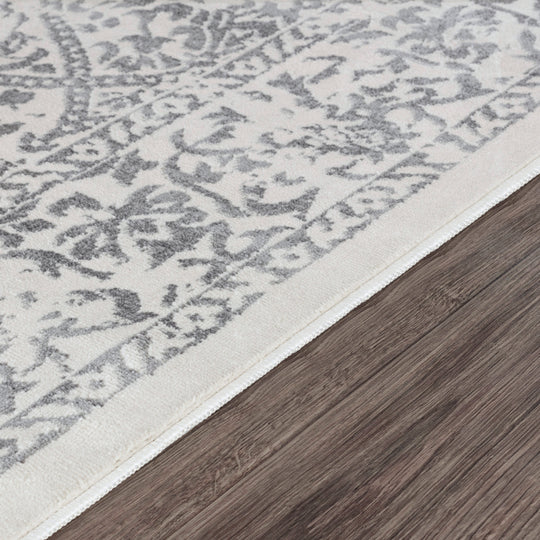 Tapis Vintage Oriental Blanc/Gris Ejura